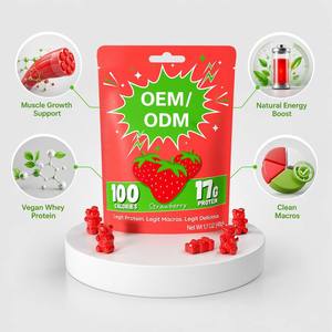Bonbons Gommes Protéinés à la Pastèque Marque Blanche OEM 17g Végétaliens/Protéines de Lactosérum pour la Croissance Musculaire et l'Énergie Adulte - Product Image 3