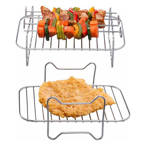 Juego de 4 Brochetas para Barbacoa de Acero Inoxidable 304 <span class=keywords><strong>con</strong></span> 2 Cestas de Rejilla y Herramientas para Filtrar Grasa, Accesorios para Asar al Aire Libre - Product Image 6