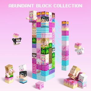 100 Piezas Bloques Magnéticos de Construcción <span class=keywords><strong>Princesa</strong></span>, Juguetes de Plástico con Imán, Castillo Rosa, STEM Educativo, Juegos Sensoriales DIY, >14 Años, Cumpleaños - Product Image 2