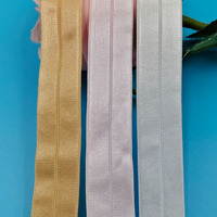 Bande élastique brillante pour sous-vêtements, bande de biais pliée, ruban de tissu pour la couture de sous-vêtements