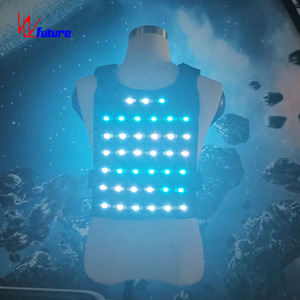 Chaleco Táctico LED para Hombre, para <span class=keywords><strong>DJ</strong></span>, Fiestas <span class=keywords><strong>Rave</strong></span>, Carnaval, Baile, Actuaciones, Luminoso, Control Inalámbrico, Festival, Disfraz de Halloween - Product Image 3