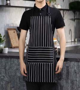 Delantales de cocina para adultos a rayas ajustables, ropa de trabajo de cocina, restaurante, delantal de Chef para cafetería, Camping al aire libre, Picnic - Product Image 5