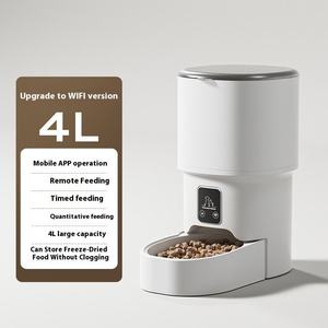Dropshipping 4L Büyük Kapasiteli WiFi Akıllı Evcil Hayvan Besleyici APP Kontrollü Zamanlı Miktarlandırılmış Uzaktan Otomatik Mama Dağıtıcısı Köpekler ve Kediler için - Product Image 1
