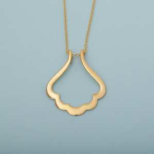 सस्ते थोक फैशन रिंग धारक हार गहने 18k सोने की प्लेटेड स्टेनलेस स्टील नेकलेस सगाई रिंग कीपर - Product Image 2