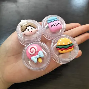 10g创意透明塑料食品汉堡糖果奶瓶形化妆品面霜罐儿童花式润唇膏容器