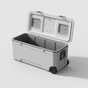 Glacière en plastique de 160 L, glacière rigide, glacière rotomoulée, glacière de camping avec roues - Product Image 2