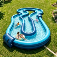 Piscine flottante gonflable en PVC de forme personnalisée pour rivière, idéale pour le divertissement commercial, capacité 100-500 kg, 5-10 passagers