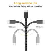 Pabrik grosir kabel pengisi daya Tipe C 3A pengisian cepat 12V panjang 1m Kompatibel PD kabel daya Data pengisian cepat