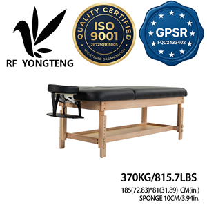 Table de massage professionnelle robuste 300 kg en bois de hêtre massif, dossier réglable pliable, mousse haute densité, lit de <span class=keywords><strong>spa</strong></span>, salon, hôtel - Product Image 1