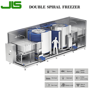 Congelador Rápido de Doble Espiral IQF para Carne, Aves y Alimentos Preparados |   Línea de Producción de Congelación Industrial Personalizable y Lista para Usar - Product Image 1