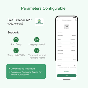 Bluetag th100 điều khiển từ xa Bluetooth cảm biến nhiệt độ nhiệt độ độ ẩm dữ liệu logger - Product Image 3