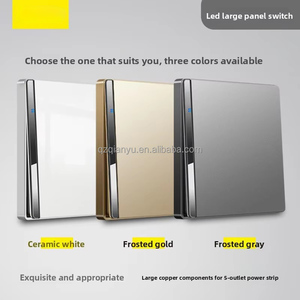 Interruptor de luz sin marco Sensation, panel de suministros eléctricos, interruptor de pared, toma de corriente con tira electrochapada, interruptor eléctrico de pared - Product Image 2