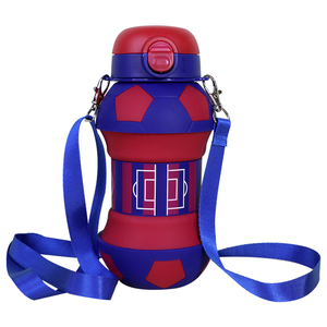 <span class=keywords><strong>Gourde</strong></span> Sport Voyage Pliable Silicone Pliant Football Pliable Enfant <span class=keywords><strong>Gourde</strong></span> Bouteille D'eau Avec Logo Pour Enfants École Dessin Animé - Product Image 2