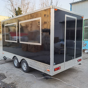 Snack Trailer Mobile Snack Pizza Fast Food Camions En Acier Inoxydable Restauration Concession Café Alimentaire Remorque À Vendre - Product Image 4