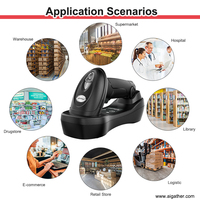 AIGather A-1900BTHD décodage rapide 120FPS Scanner de codes à barres sans fil BT Scanner industriel 1D 2D avec base
