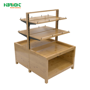 ชั้นวางสินค้าผลิตภัณฑ์จากไม้ Highbright WoodFresh รุ่น Island Display Rack สำหรับซูเปอร์มาร์เก็ตและร้านค้าปลีก - Product Image 1