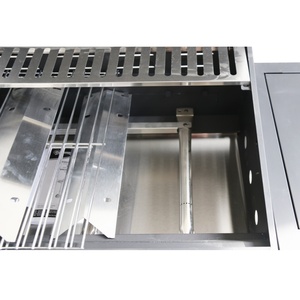 Portable Cart Style Propane Gas Grill <strong>BBQ</strong> <strong>3</strong>+1 <strong>Burner</strong> with Cabinet Side <strong>Burner</strong> Steel &amp; Iron Powder Coated for Gardening - Product Image 5