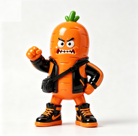 Figurine de collection personnalisée en forme de carotte de dessin animé, statue d'art en ABS, fabriquée en Chine, figurine de designer OEM sur mesure pour la vente en gros aux marques