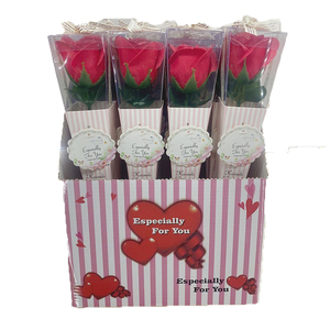 Vendita calda AYOYO regalo <span class=keywords><strong>Mini</strong></span> singolo sapone di Rose fiori artificiali fiore di natale per la festa della mamma regalo