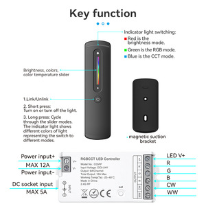 2.4G RF cảm ứng trượt 4 trong 1 DC12V 24V 15A mờ <span class=keywords><strong>RGB</strong></span> từ xa <span class=keywords><strong>LED</strong></span> điều khiển cho <span class=keywords><strong>LED</strong></span> Strip ánh sáng - Product Image 4