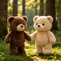 Peluche animale couple à tenir dans les mains, ours, lapin, dinosaure, chat, licorne, pingouin, ensemble de poupées en peluche personnalisées mignonnes