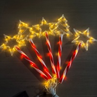 Plastik-LED-Weihnachtsbaum Schneeflocke Weihnachtsmann Schneemann Fünf-Sterne Solar-Bodenstecker-Licht IP44 Wasserdicht Fernbedienung Hofbeleuchtung