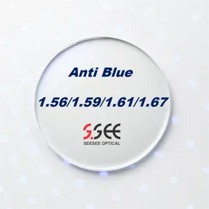 Korean monomer resin Lenses Blue Cut 1.56 Blue Block Blue Filter Lenses Optical Lens Price