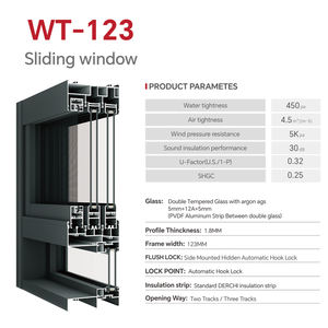 <span class=keywords><strong>หน้าต่าง</strong></span><span class=keywords><strong>บาน</strong></span><span class=keywords><strong>เลื่อน</strong></span>อลูมิเนียม DERCHI ทนทาน ป้องกันความร้อน กันเสียง พร้อมมุ้งลวด - Product Image 2
