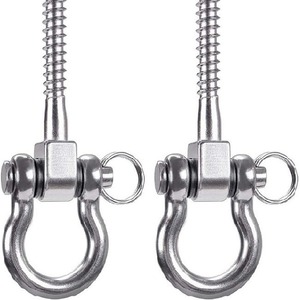 Gancho giratorio Haoze M8 de acero inoxidable 304 tipo D para columpio, saco de boxeo, hamaca, yoga y colgados - Product Image 3