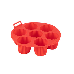 Molde de Silicona para Muffins con Asa, Molde Antiadherente de 7 Cavidades para Cupcakes, Apto para Freidora de Aire, Horno y Cocina Casera - Product Image 5