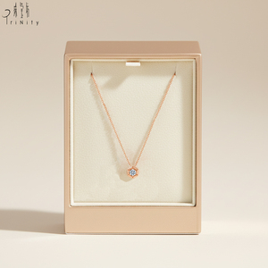 Collar exclusivo de estilo minimalista en oro sólido de 18 quilates con un solo diamante natural en forma de hexágono pequeño, regalo para mujer. - Product Image 5