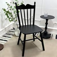 Chaise de restaurant occidentale américaine DISHI, style rétro, combinaison table de café, chaise commerciale en bois massif de style mi-antique