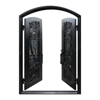 Porte en fer forgé double professionnelle, designs de portes d'entrée, bonne qualité, moderne, sécurité, porte en fer forgé pour la maison