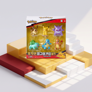 pokemon Figure Keyring Set 6 Types Plastic Korean <b>Kids</b> Anime Cartoon Collectible Mascot Bag Charm Pendant <b>Mini</b> Figures - Product Image 1