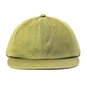 Gorro de Béisbol de 6 Paneles, Verde, de Buena Calidad, Sin Estructura, de Mezclilla Lavada, con Logotipo Personalizado Bordado, Cierre a Presión, Unisex, Estilo Hip Hop, Deportivo - Product Image 2