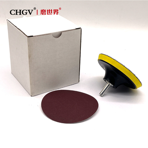 Papel de lija rojo directo del fabricante, disco de lijado Flocado de <span class=keywords><strong>7</strong></span> <span class=keywords><strong>pulgadas</strong></span>, alúmina - Product Image 6