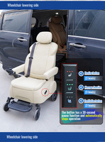 Siège de voiture de luxe réglable et pivotant avec fonction de levage, pour MPV, SUV, fourgonnette, Ming Ao, marron, en acier, adapté aux personnes handicapées, âgées et utilisant un fauteuil roulant
