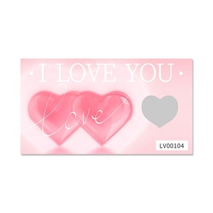 Carte à gratter rose pour couple, gagnez une chance, prix personnalisés, impression numérique brillante, papier de sécurité, carte à gratter - Product Image 4