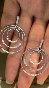 Pendientes de Novia Xinfly de Lujo en Oro de 18k con Corte Brillante Redondo Natural Color H, Hipoalergénicos y Duraderos para Piel Sensible - Product Image 2
