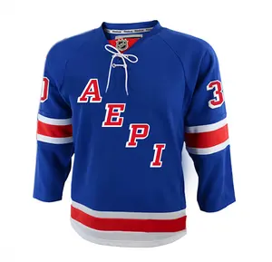 Custom team twill ice hockey jersey embroidered professional stripe stitched ice hockey wear