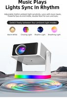 ISMARTX16MAX Projecteur portable à mise au point automatique, télécommande BT, 180 lumens, Android 13, mini projecteur de téléphone portable pour la maison et la chambre