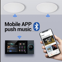 Tuya Música de fondo para el Hogar Inteligente de 7 pulgadas con controles de pantalla táctil Panel de música y altavoz de 8 cables Amplificador incorporado