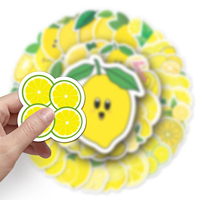 Motif de fruits de haute qualité étanche auto-adhésif PVC matériel citron autocollants pour cahiers valises décoration autocollant