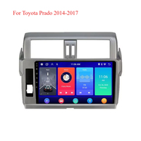 Système de navigation Android grand écran compatible 2014-2017 pour Prado avec GPS pour caméra de recul et tableau de bord