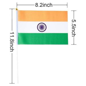 Wholesale Hot Trimming Superior Quality Factory Direct National Hand Held Waving India Indian <b>Flag</b> - Product Image 3