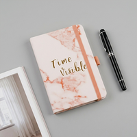 Carnet A5 en cuir PU, reliure cousue, 100 feuilles, impression personnalisée pour le bureau, les voyages et la promotion