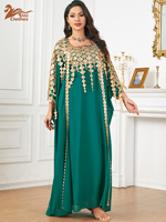 Kaftan marocain à sequins et diamants, Abaya africaine, Robe de soirée musulmane, Caftan, Robe de soirée, Boubou, Robe Djellaba