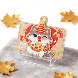 <span class=keywords><strong>Porte</strong></span>-cartes en cuir PU original avec cordon, fenêtre transparente pour carte d'identité, <span class=keywords><strong>porte</strong></span>-badge de crédit, <span class=keywords><strong>porte</strong></span>-clés NFC - Product Image 5