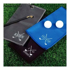 ผ้าเช็ดตัวไมโครไฟเบอร์ลายวาฟเฟิล พิมพ์โลโก้ได้ ของขวัญส่งเสริมการขายสำหรับกีฬากอล์ฟ - Product Image 1