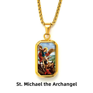 지블럭 성수호사마이클 정신적 치유 종교 펜던트 목걸이 - Product Image 2